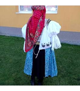 Vak na záda s folklorními ptáčky z bio bavlny